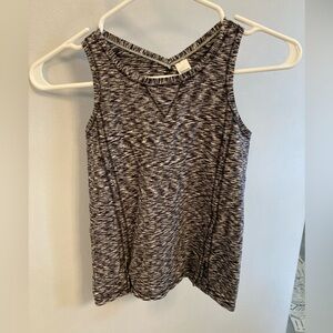 IVIVVA By Lululemon Girls Top Size 7 Black Heathered Tank Casual Athletic EUC